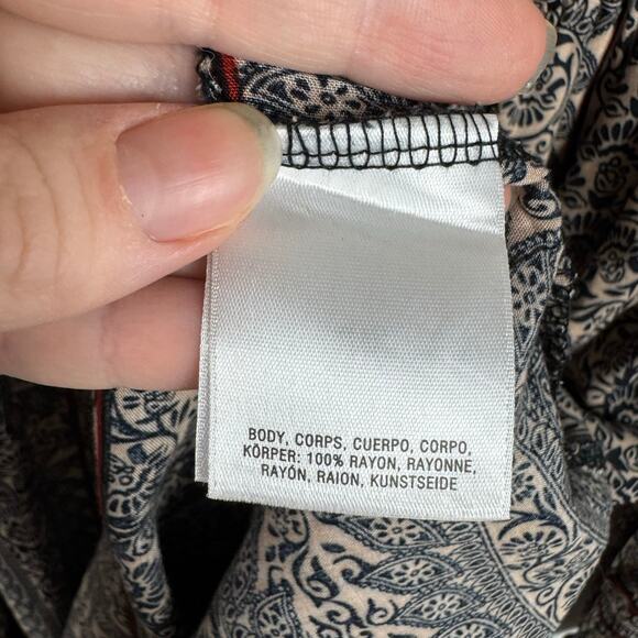 Vanessa Virginia Anthropologie Womens Lace Trim Off the Shoulder Tunic Top Sz M - Picture 10 of 15